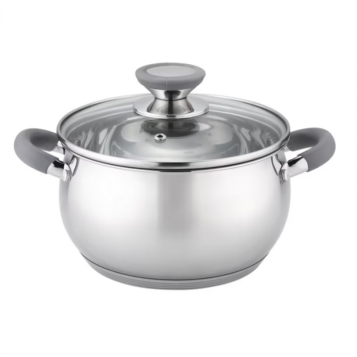 Cratita din inox cu capac yena Bohmann BS2315-18, Capacitate 2.5L, Dimensiune 18x10.50cm, Inductie