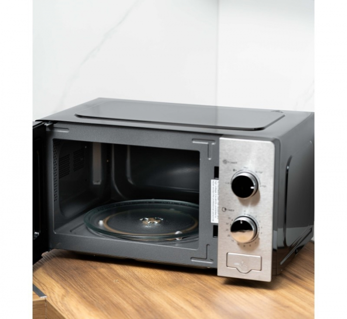 Cuptor cu microunde Oliver Voltz, 700W, 20L, 5 trepte incalzire, Timer, Functie decongelare, Gri/Negru [4]