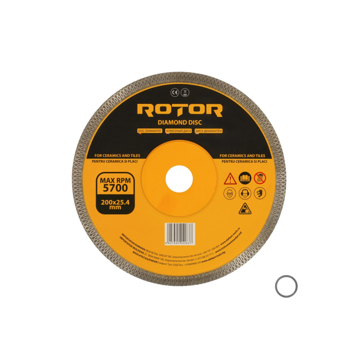 Disc diamantat pentru ceramica ultra subtire ROTOR 200*25,4 [2]