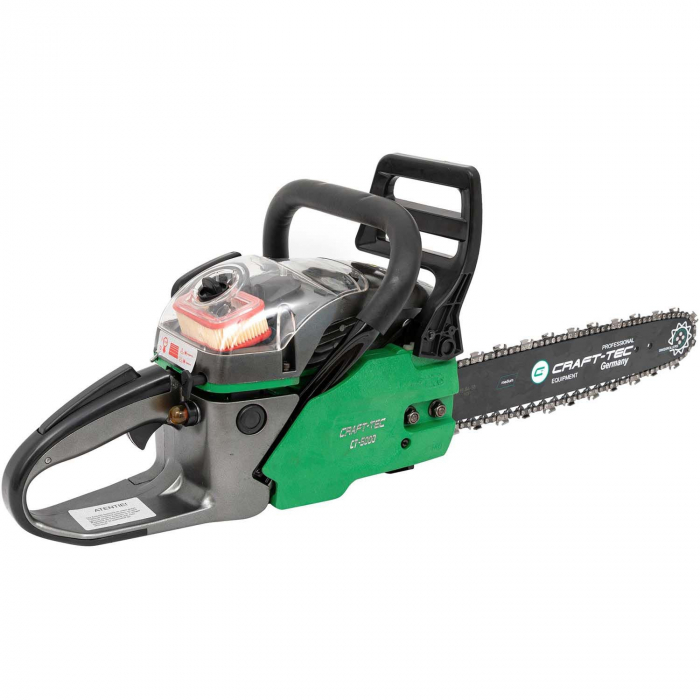 Drujba pe benzina Craft-Tech CT-5000, 5CP, 2800RPM, 2 Lame/2 Lanturi [4]