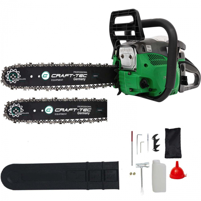 Drujba pe benzina Craft-Tech CT-5000, 5CP, 2800RPM, 2 Lame/2 Lanturi [2]