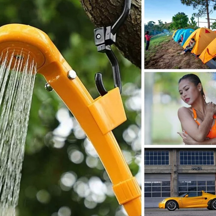 Dus portabil, pompa Mencoza, 3.5l/min, pentru camping, drumetii, spalat masina sau animale, alimentare auto DC 12V [9]