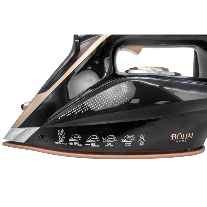 Fier de calcat cu abur BOHM Home BIC-2801BG, 2200W, rezervor 250 ml, talpa ceramica [5]
