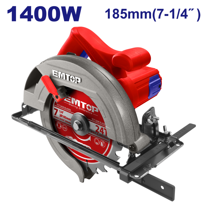 Fierastrau circular electric 1400W, 185mm - ECSW1852, EMTOP [1]