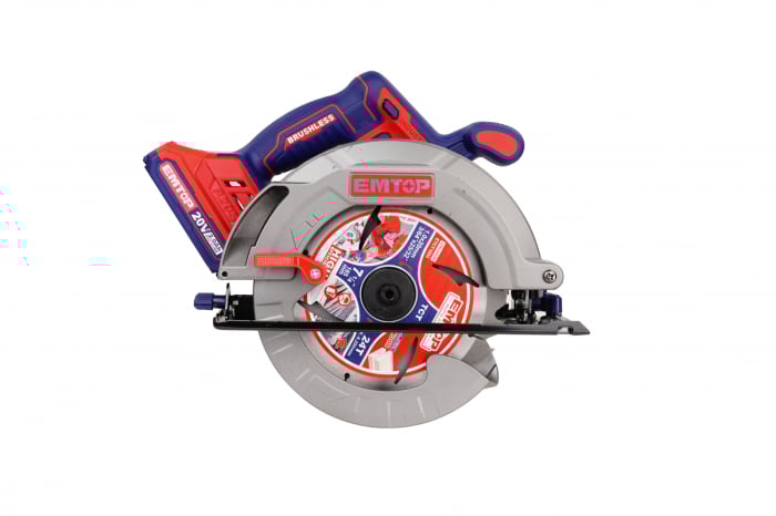 Fierastrau circular fara acumulator si incarcator, unghi taiere reglabil, 185mm - ELCS1851, EMTOP [2]