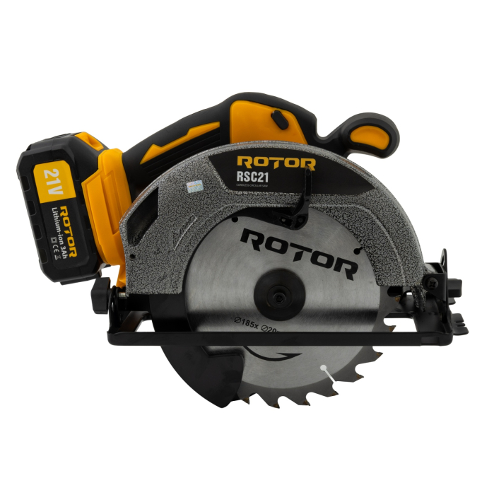 Fierastrau circular pe acumulator ROTOR RSC21, 21V/ 3Ah, 1000 W, 4300 rot/min, Brushless [3]