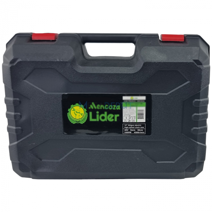 Fierastrau cu lant de mana pe acumulator Mencoza Lider, 48V, 6000mAh, lama 30cm, 2 acumulatori, utilizare cu o singura mana, ideala pentru constructii [4]