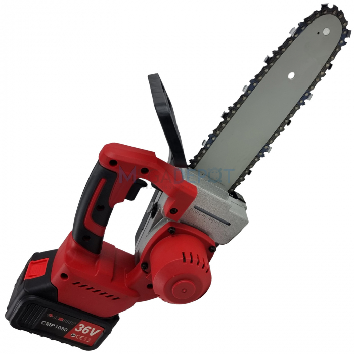 Fierastrau cu lant ( drujba ) pe acumulator Campion, 36V, 6000mAh, lama 30cm, 2 acumulatori, utilizare cu o singura mana, ideala pentru constructii [3]