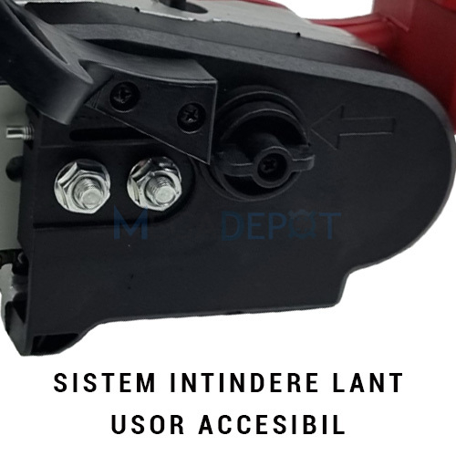 Fierastrau cu lant ( drujba ) pe acumulator Campion, 36V, 6000mAh, lama 30cm, 2 acumulatori, utilizare cu o singura mana, ideala pentru constructii [6]