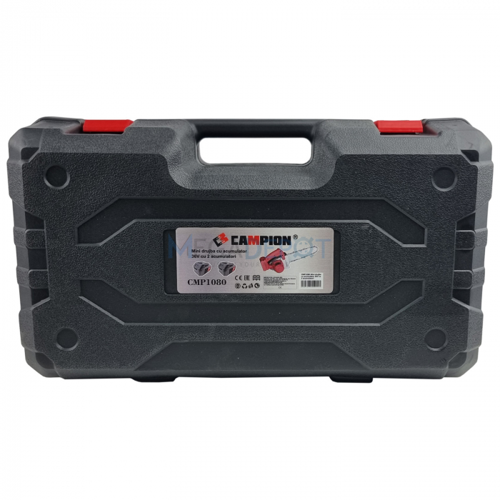 Fierastrau cu lant ( drujba ) pe acumulator Campion, 36V, 6000mAh, lama 30cm, 2 acumulatori, utilizare cu o singura mana, ideala pentru constructii [5]