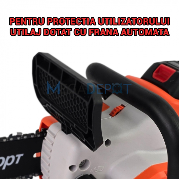 Fierastrau cu lant pe acumulator Ypan Mencoza, 48V, 8Ah, lama 30cm, 2 acumulatori cu capacitate marita [7]