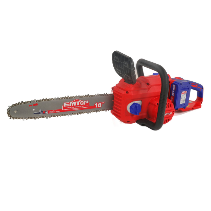 Fierastrau (drujba) pe acumulator Emtop, 40V/4Ah(20V+20V), lama 16" (40cm), 2 acumulatori inclusi, incarcator dublu [2]