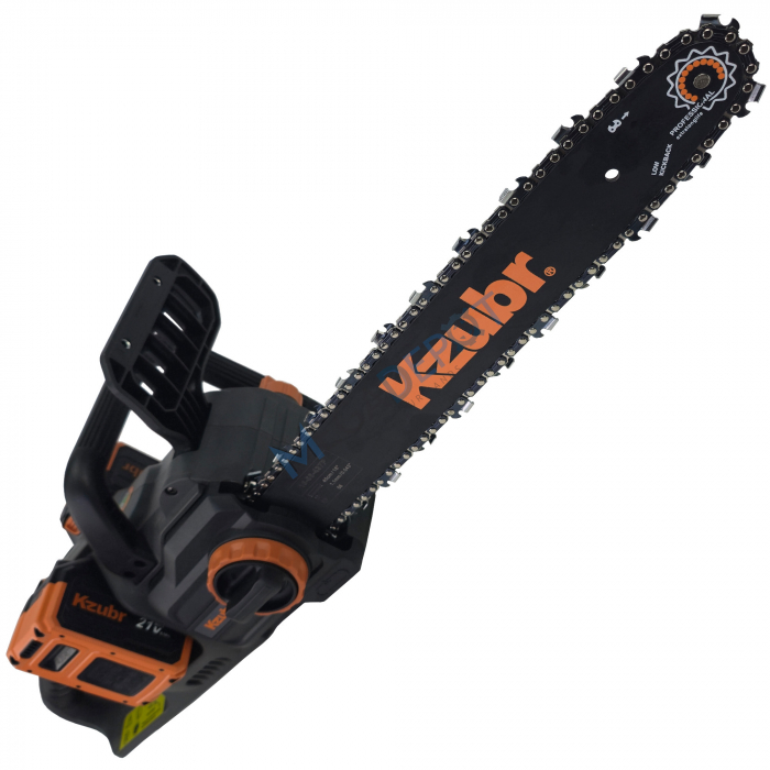 Fierastrau electric cu lant pe 2 acumulatori KZUBR 42V Brushless, lama 40 cm, capacitate marita, 2 incarcatoare, ungere lant automata, frana de protectie,  sistem intindere lant SuperEasy [3]