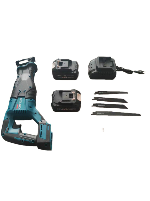 Fierastrau tip sabie cu acumulator, 48V, 2 acumulatori, 4 panze, geanta de transport [3]