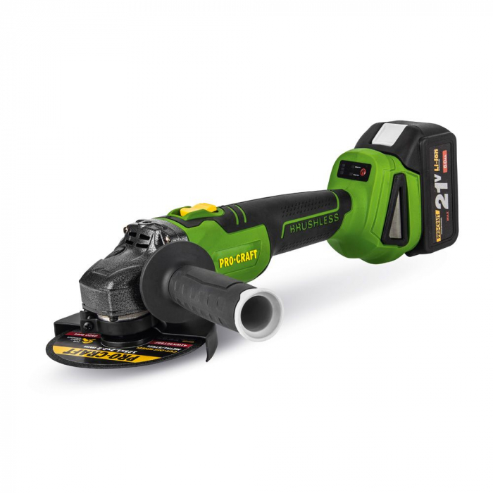 Flex pe acumulator Procraft PWA216, 21V, 8500 RPM, 100 mm [2]