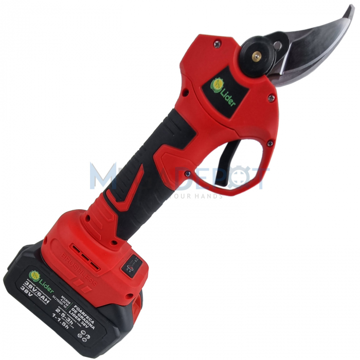 Foarfeca electrica cu acumulator dublu LIDER 38V, 6000mAh, geanta de transport [2]