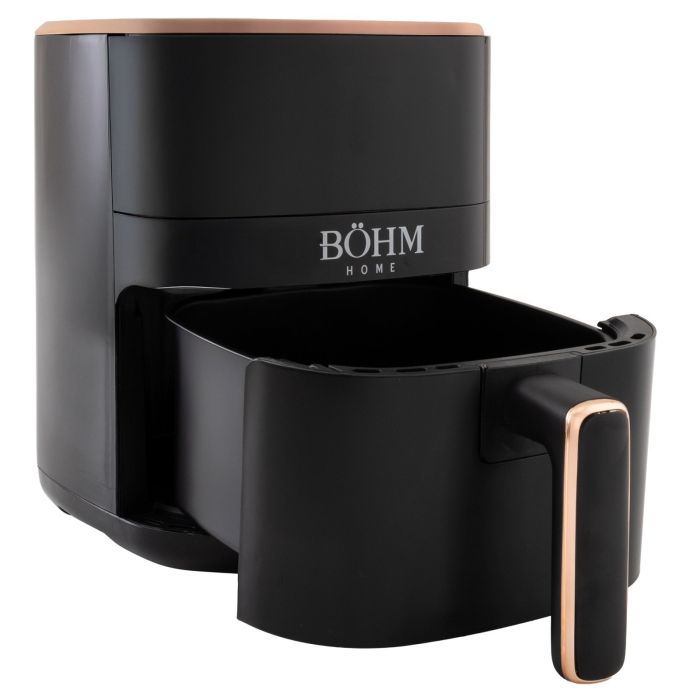 Friteuza cu aer cald Bohm, 1200W, Capacitate 3L, Control digital, 6 programe