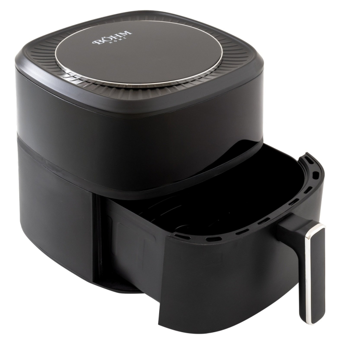 Friteuza cu aer cald Bohm, 1400W, Capacitate 6L, Control digital, 6 programe