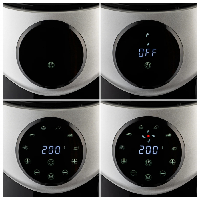 Friteuza cu aer cald Just Perfecto JL-20, 1400W, Capacitate cos 3.2L, Timer 60min., Temperatura reglabila [4]