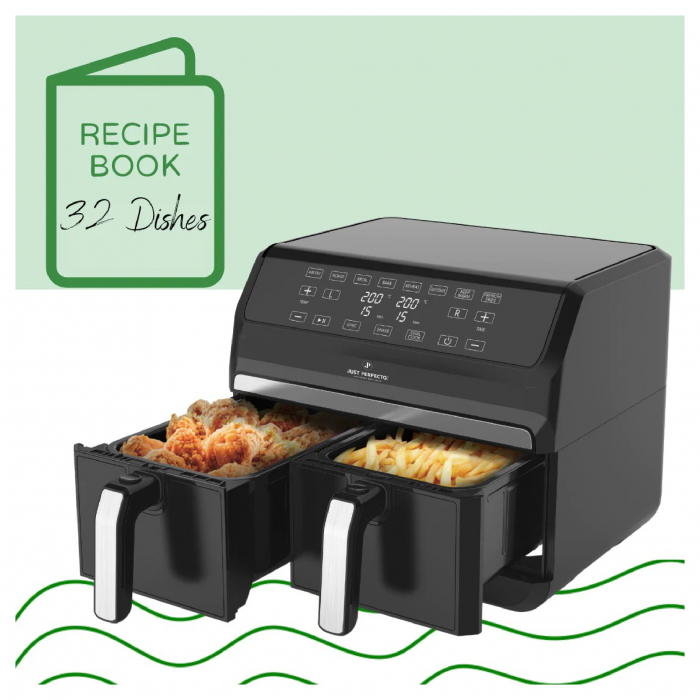 Friteuza dubla Just Pefecto JL-09, 1700W, Capacitate cosuri 2x4L, Timer 90min., Temperatura reglabila [3]