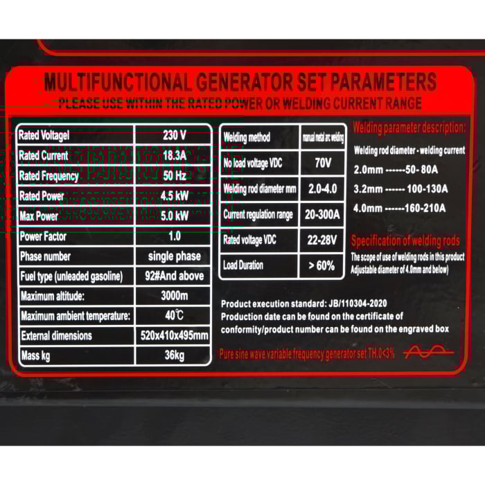 Generator Curent si Sudura DDT  Profesional MY5000 – 13 CP, Consum Redus, 12h Autonomie [3]