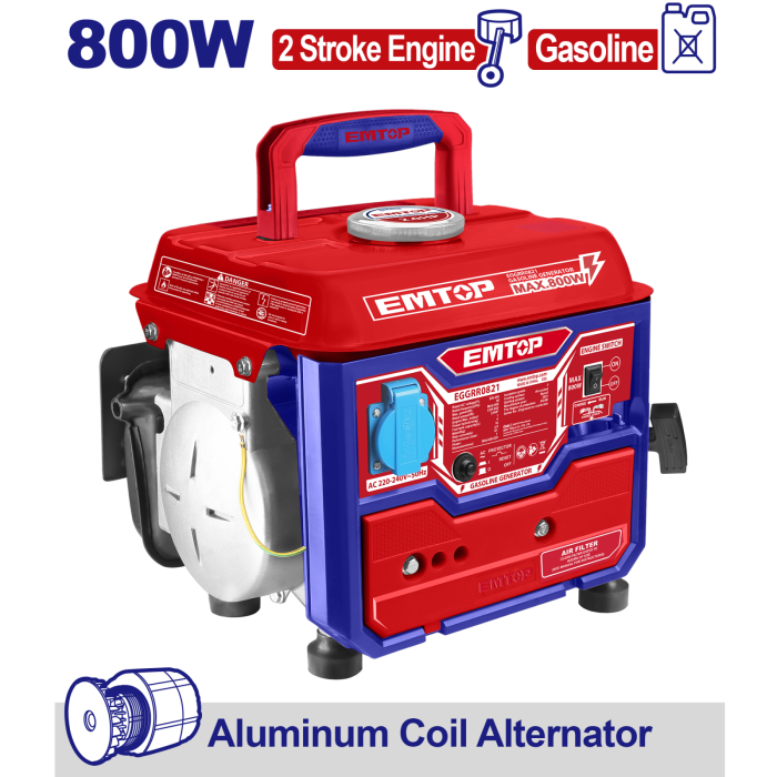 Generator pe benzina 800W, rezervor 4L - EGGRR0821, EMTOP [1]