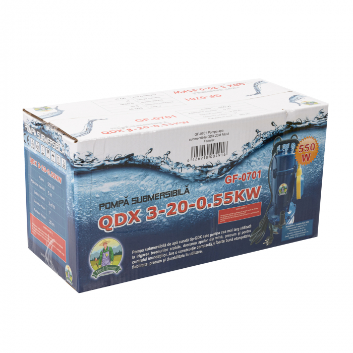 Pompa submersibila Micul fermier QDX 20m, 550W, 20 m, cu plutitor [6]