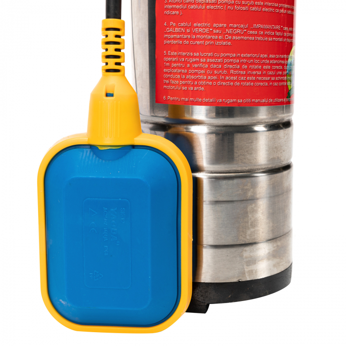 Pompa apa submersibila, de adancime Micul Fermier QGD3-120-1.1KW, tun, cu flotor [2]