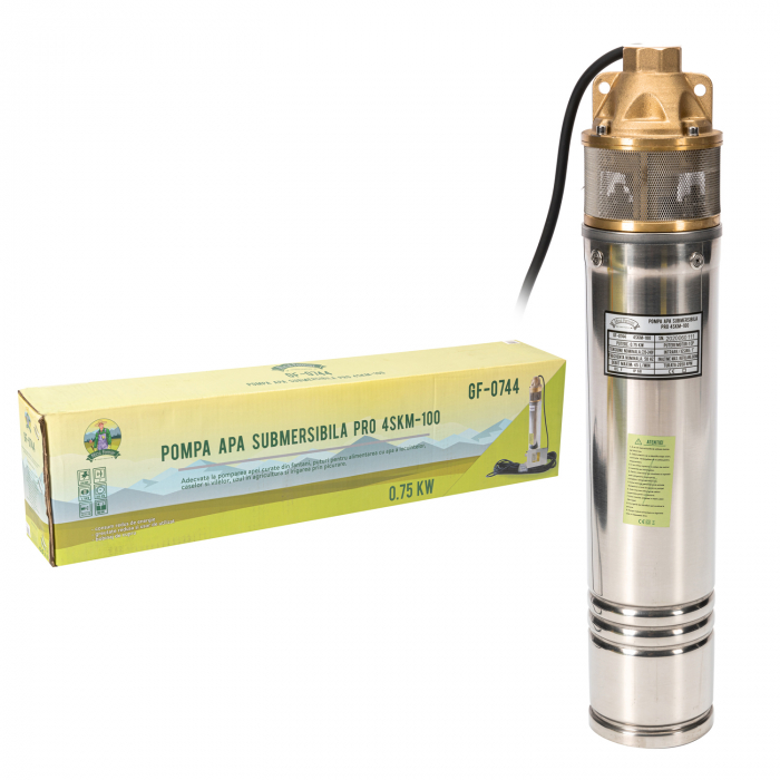 Pompa submersibila Micul Fermier  PRO 4SKM-100, 65m, 2,7mc/h, 0.75KW [6]