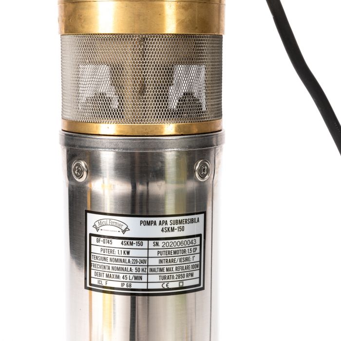 Pompa submersibila Micul Fermier PRO 4SKM-150, 95m, 2.7mc/h [2]