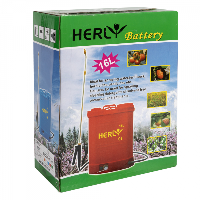 Pompa de stropit cu acumulator HERLY GF-1227, 16L, Rosie [10]