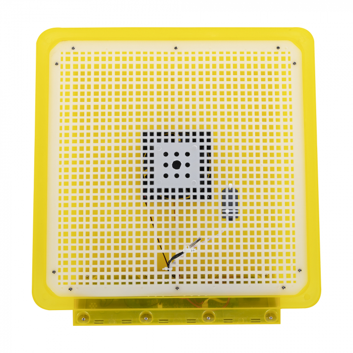 Incubator automat  Micul Fermier GF-1257, 180W, 48oua gaina/132oua prepelita  Incubatorul automat  Micul Fermier GF-1257, 180W, este construit pe principiul incubatorului de suprafata, ouale fiind asezate intr-un singur strat. Carcasa, din masa plastica termoizolanta, asigura pastrarea temperaturii interioare. Incalzirea este asigurata de o rezistenta electrica termostatata.  Capacitatea lui este de 48 oua gaina si 132 oua prepelita.  CARACTERISTICI GENERALE/ SPECIFICATII TEHNICE  Tip produs: Incubator oua Brand: Micul Fermier Afisaj digital: DA Capacitate: 48oua gaina/132oua prepelita Control temperatura: Automat Control umiditate: Automat Dispozitiv intoarcere: Automat Material de costructie: Plastic Carcasa:  Masa plastica termoizolanta UM/PCS: 1 Temperatura mediului ambiat: +20gradeC Umiditatea mediului ambiat: 0.85 Putere (W): 180W Tensiune alimentare: 220V   ACCESORII INCLUSE   1 x  Incubator automat  Micul Fermier GF-1257, 180W, 48oua gaina/132oua prepelita [4]