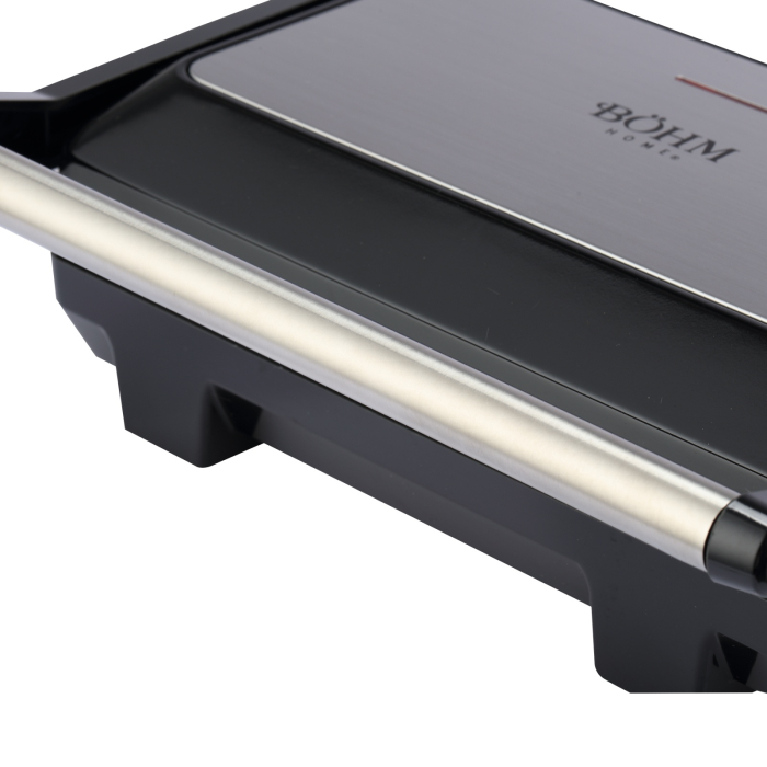 Gratar electric BOHM HOME BEGM100S, 1000 W, placi reversibile grill / plane, deschidere 180° [9]