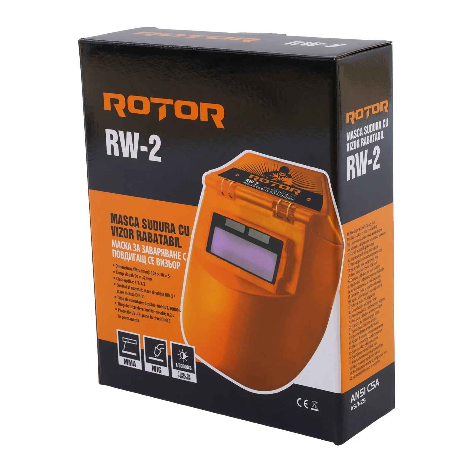Masca de sudura automata, cu vizor rabatabil, Rotor, Galbena [7]