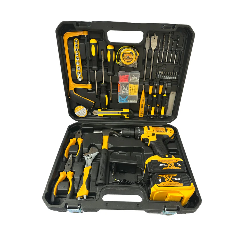 Masina de gaurit si insurubat (bormasina) 48V/8Ah, 2 acumulatori, 120 accesorii incluse + Geanta de transport [2]