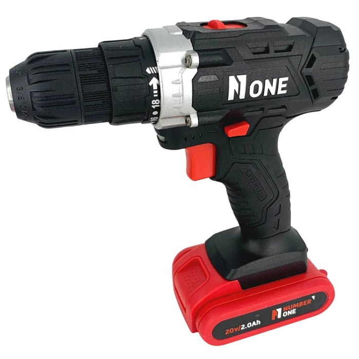 Masina de gaurit si insurubat cu 2 acumulatori Number One , 20 V, 2.0 Ah, 32 Nm, 400 rpm insurubare, 1400 rpm gaurire [2]