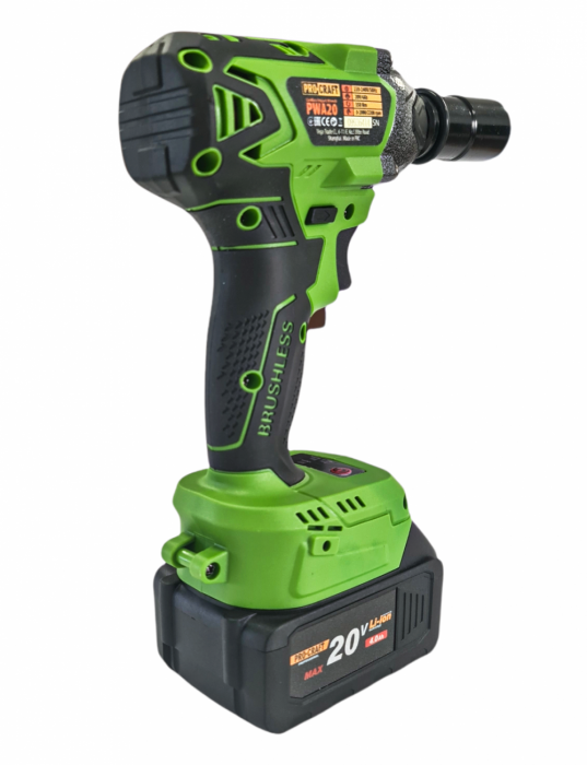 Masina de insurubat cu acumulator, cu impact, Procraft PWA20, 20V, 4 Ah, Brushless [2]