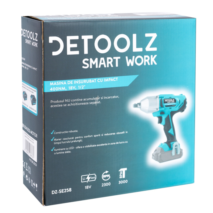 Masina de insurubat cu impact 400 Nm 18V Li-ion [9]