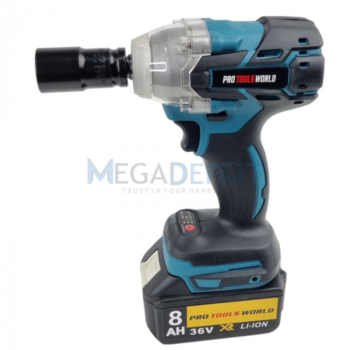 Masina de insurubat cu impact pe acumulatori ProTools World, bormasina, 36V, 8AH, 2 acumulatori [2]