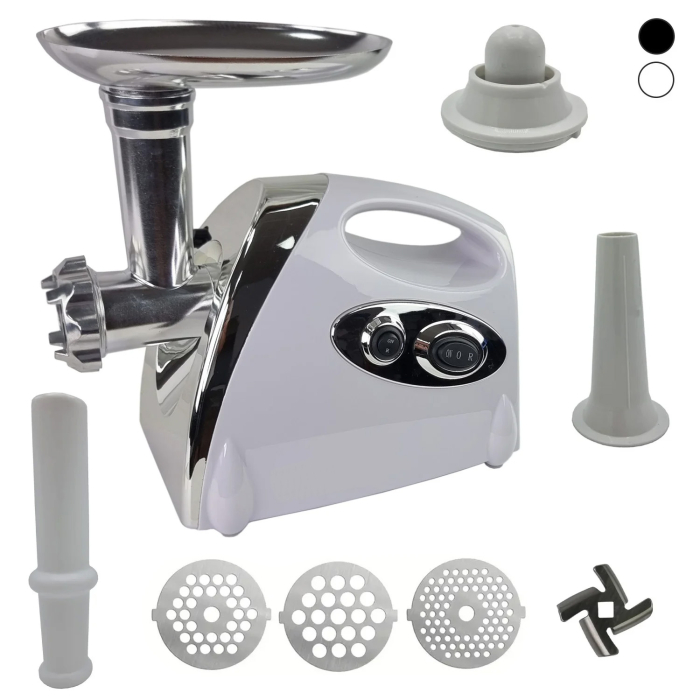 Masina de tocat carne 4 in 1 Mencoza Ural, 2500W, accesoriu suc de rosii, carnati, chitfele, 3 site, functia revers, motor cupru [8]