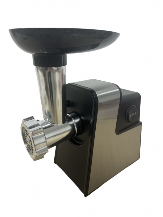 Masina de tocat carne 4in1 Ural 3000W, 3 site incluse, accesoriu rosii, carnati, chitele kibbe, Argintie/Neagra [2]