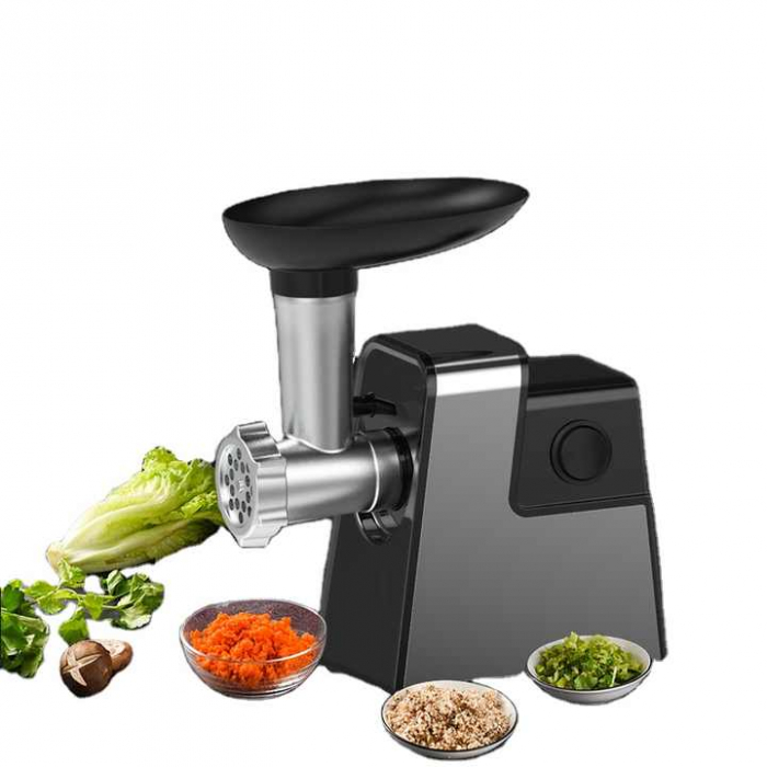 Masina de tocat carne 4in1 Ural 3000W, 3 site incluse, accesoriu rosii, carnati, chitele kibbe, Argintie Neagra
