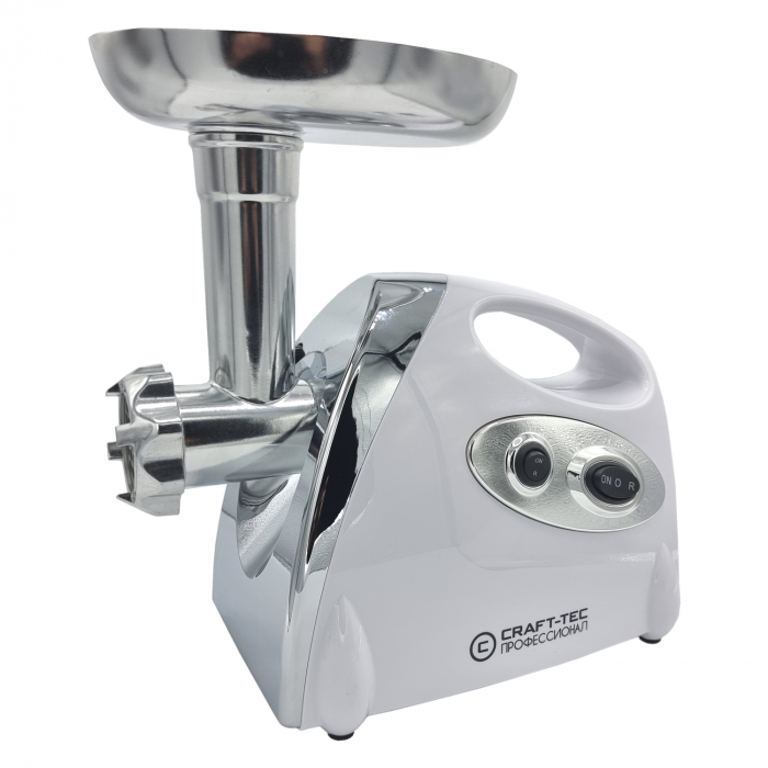 Masina de tocat carne Craft-Tec MX712, 3200W, Productivitate 1.6 Kg/min., Accesorii rosii, carnati, chiftele, Alba [2]