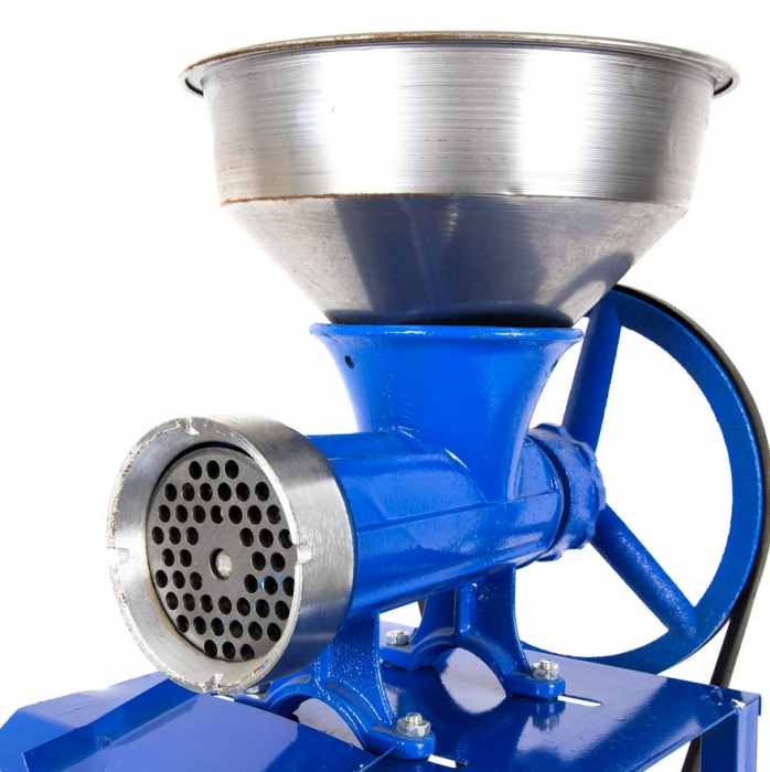 Masina de tocat carne cu palnie si motor electric Nr.32 Altai, 2.5KW, 1400RPM, Fonta, Albastra [2]