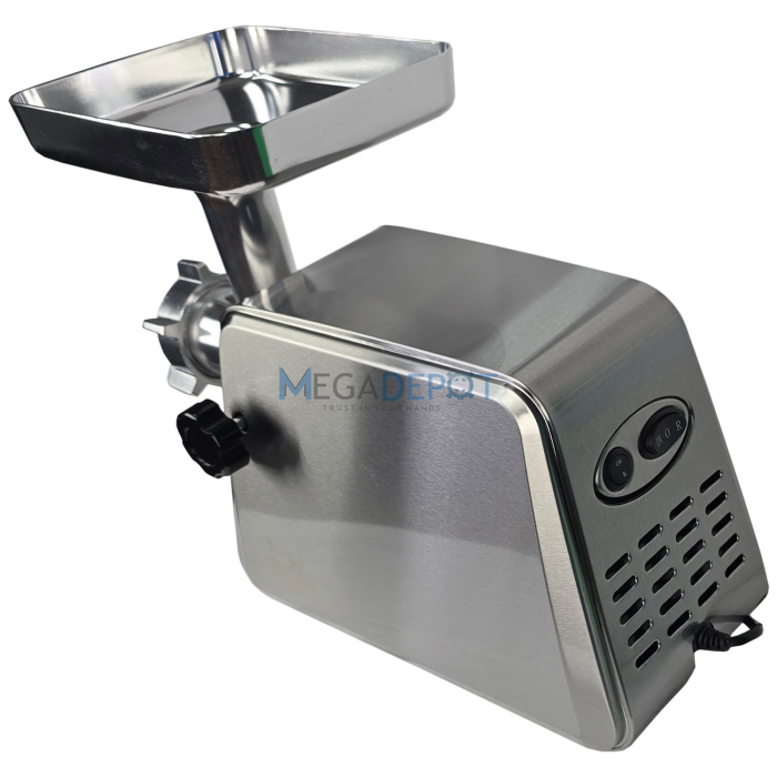 Masina de tocat carne, electrica, 4000W, Functie Reverse, 3 site incluse, Accesoriu carnati, Accesoriu chiftele, Inox [2]