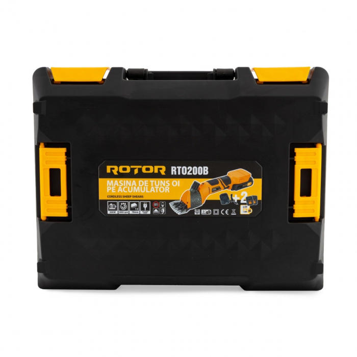 Masina de tuns oi pe acumulator Rotor, Putere 200W, 800RPM, Capacitate 21V/1.5Ah, 2 acumulatori inclusi [9]