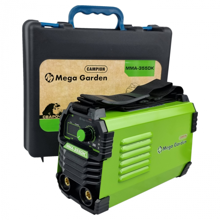 Aparat de sudura tip invertor MegaGarden MMA 355DK, 355Ah + Masca cristale lichide, Accesorii Incluse [2]