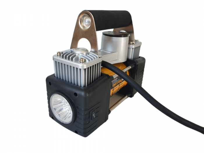Mini compresor auto Rotor RK400, 400W, Tensiune nominala 12V, Cantitate aer 80L/min. [2]
