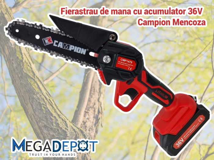 Mini fierastrau Campion Mencoza, 36V, Lama 6”, Accesorii incluse [3]
