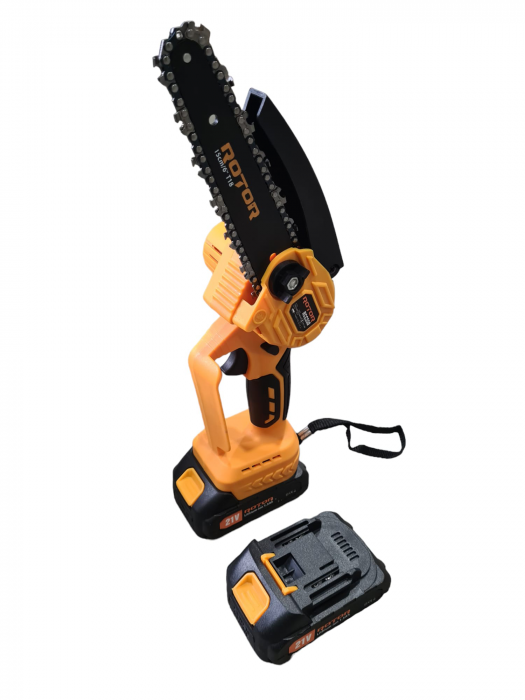 Mini Fierastrau cu lant Rotor RCC550, 550W, 3000RPM, 21V/1.5Ah, 2 acumulatori inclusi [2]